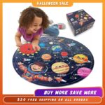 Large 70-Piece Round Floor Puzzles Featuring Solar System Planets for Children Ages 3-6 - Image 6