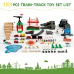 153-Piece Wooden Train Set for Children - Image 4