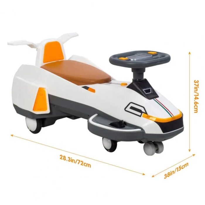 Electric Twist Car with Music and Helmet - 2-in-1 Swing Car with Simulated Engine Function for Children Aged 1-6 Years - Image 7