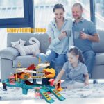 Dinosaur Mountain Climbing Toy Car Ramp Track Set with Colorful Vehicles and Racing Car, Ideal for Young Builders - Image 4