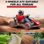 24V Electric Go Kart - Battery-Powered Drift Cart for Children Ages 6 and Up with Safety Belt for Outdoor Riding Fun - Image 3