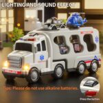 5-in-1 Ambulance Truck Toy Set for Boys Ages 3-6 - Ideal Birthday Gift for Toddlers Featuring Fire Trucks and Cars - Image 3