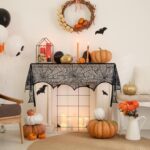 Spooktacular Black Lace Spider Web Halloween Table Runner - Perfect 18x72 Inch Decor for Parties and Dinners - Image 10