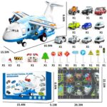Large Transport Spray Airplane Toy Set for Kids Aged 4-8 with 10 Fire Truck Vehicles - Ideal Birthday Gift for Boys and Girls - Image 9