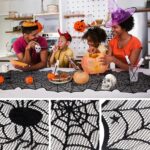 Spooktacular Black Lace Spider Web Halloween Table Runner - Perfect 18x72 Inch Decor for Parties and Dinners - Image 3