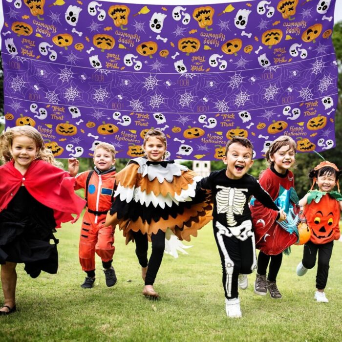 Spooktacular  Halloween Tablecloths - 2 Pack Disposable Plastic Decorations for Indoor & Outdoor Parties! - Image 6