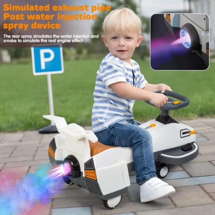 Electric Twist Car with Music and Helmet - 2-in-1 Swing Car with Simulated Engine Function for Children Aged 1-6 Years - Image 6