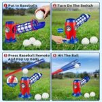 Automatic Pitching Machine for Children with T-Ball Set, Featuring a Plastic Bat and 10 Balls, Ideal for Young Players - Image 5
