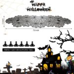 Spooktacular Black Lace Spider Web Halloween Table Runner - Perfect 18x72 Inch Decor for Parties and Dinners - Image 4