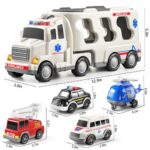 5-in-1 Ambulance Truck Toy Set for Boys Ages 3-6 - Ideal Birthday Gift for Toddlers Featuring Fire Trucks and Cars - Image 7