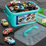 12/50-Piece Set of Pull-Back Mini Race Cars with Storage Box - Ideal Toys for Boys Aged 3-6 Years, Perfect for Birthday Gifts - Image 4