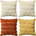 Cozy Autumn Vibes:  Pumpkin Caramel Throw Pillow Covers - Set of 2, 18x18 Inch Plush Faux Fur Cushion Cases for Seasonal Sofa Decor - Image 13