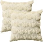 Cozy Autumn Vibes:  Pumpkin Caramel Throw Pillow Covers - Set of 2, 18x18 Inch Plush Faux Fur Cushion Cases for Seasonal Sofa Decor - Image 10