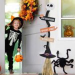Lighted Wooden Witch's Broom - Spooky Halloween Decor for Indoor & Outdoor Porches and Yards - Image 5