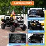 24V Electric Ride-On Dump Truck for Kids, 2-Seater UTV with 2.4G Remote Control, Bluetooth Music, LED Lights, and 24 Volt Battery - Image 5