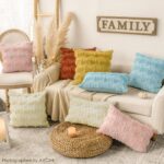 Cozy Autumn Vibes:  Pumpkin Caramel Throw Pillow Covers - Set of 2, 18x18 Inch Plush Faux Fur Cushion Cases for Seasonal Sofa Decor - Image 4