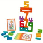 Children's Wooden Number Blocks: Educational Math Game, Preschool Logic Toys, Safe Wood, Kindergarten Learning Resources