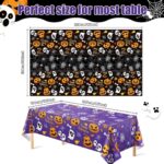 Spooktacular  Halloween Tablecloths - 2 Pack Disposable Plastic Decorations for Indoor & Outdoor Parties! - Image 2