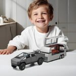 Metal Cast Toy Trucks and Trailer Motorcycles for All Ages, 1/38 Scale Models - Image 6