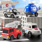5-in-1 Ambulance Truck Toy Set for Boys Ages 3-6 - Ideal Birthday Gift for Toddlers Featuring Fire Trucks and Cars - Image 5