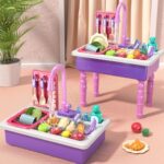 Play Kitchen Sink Toy Featuring Running Water, Dishwasher Functionality, and Enhanced Automatic Water Cycle System - Image 7
