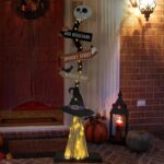 Lighted Wooden Witch's Broom - Spooky Halloween Decor for Indoor & Outdoor Porches and Yards - Image 6