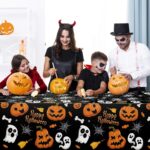 Spooktacular  Halloween Tablecloths - 2 Pack Disposable Plastic Decorations for Indoor & Outdoor Parties! - Image 5