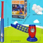 Automatic Pitching Machine for Children with T-Ball Set, Featuring a Plastic Bat and 10 Balls, Ideal for Young Players - Image 2