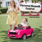 Officially Licensed Shelby GT350 Kids Electric Car - 12V 2WD with Parental Remote Control & Safety Belt - All-Terrain Ride-On Toy
