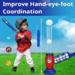 Automatic Pitching Machine for Children with T-Ball Set, Featuring a Plastic Bat and 10 Balls, Ideal for Young Players - Image 4