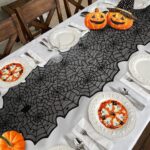 Spooktacular Black Lace Spider Web Halloween Table Runner - Perfect 18x72 Inch Decor for Parties and Dinners - Image 6
