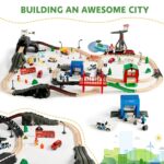 153-Piece Wooden Train Set for Children - Image 2