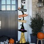 Lighted Wooden Witch's Broom - Spooky Halloween Decor for Indoor & Outdoor Porches and Yards