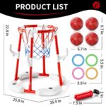 Floating Basketball Hoop for Pool - Summer Water Play Set with 4 Balls for Indoor and Outdoor Fun - Image 6