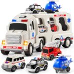 5-in-1 Ambulance Truck Toy Set for Boys Ages 3-6 - Ideal Birthday Gift for Toddlers Featuring Fire Trucks and Cars