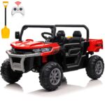 24V Electric Ride-On Dump Truck for Kids, 2-Seater UTV with 2.4G Remote Control, Bluetooth Music, LED Lights, and 24 Volt Battery - Image 9