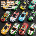 12/50-Piece Set of Pull-Back Mini Race Cars with Storage Box - Ideal Toys for Boys Aged 3-6 Years, Perfect for Birthday Gifts - Image 9