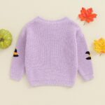 Adorable Pumpkin Chunky Knit Sweater for Toddlers - Cozy Long Sleeve Halloween Outfit for Baby Girls and Boys - Image 7