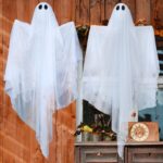 Illuminate Your Halloween with  2 Pack 47” Light-Up Hanging Ghosts - Perfect for Haunted House Decor and Outdoor Parties! - Image 6