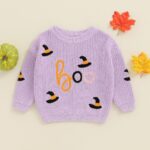 Adorable Pumpkin Chunky Knit Sweater for Toddlers - Cozy Long Sleeve Halloween Outfit for Baby Girls and Boys - Image 2