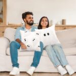 Spooktacular 2-Pack Halloween Ghost Pillow Covers - 18x18 Inch Soft Cushion Cases for Festive Home Decor, Perfect for Sofa, Couch, and Parties! - Image 6