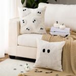 Spooktacular 2-Pack Halloween Ghost Pillow Covers - 18x18 Inch Soft Cushion Cases for Festive Home Decor, Perfect for Sofa, Couch, and Parties! - Image 4