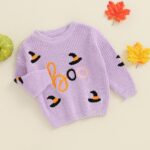 Adorable Pumpkin Chunky Knit Sweater for Toddlers - Cozy Long Sleeve Halloween Outfit for Baby Girls and Boys - Image 6