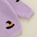 Adorable Pumpkin Chunky Knit Sweater for Toddlers - Cozy Long Sleeve Halloween Outfit for Baby Girls and Boys - Image 5