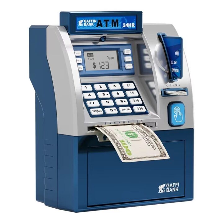 Children's Smart ATM Piggy Bank with Credit Card Functionality and Automatic Coin Counting - Secure Money Storage Toy Gift - Image 9