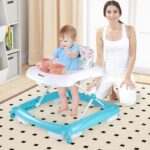 Adjustable Height Foldable Baby Walker with Padded Seat - Image 2