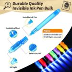 24-Pack Invisible Ink Pens with UV Light - Perfect Spy Pen Party Favors for Kids Ages 4-12 with Secret Message Notebooks! - Image 2