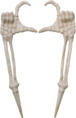 Halloween Skeleton Stakes - Love Pose 2-Piece Hands & Arms for Spooky Outdoor Yard & Graveyard Decor - Image 4