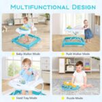 Adjustable Height Foldable Baby Walker with Padded Seat - Image 12