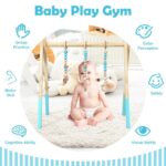 Wooden Infant Activity Center with Three Hanging Toys - Image 7